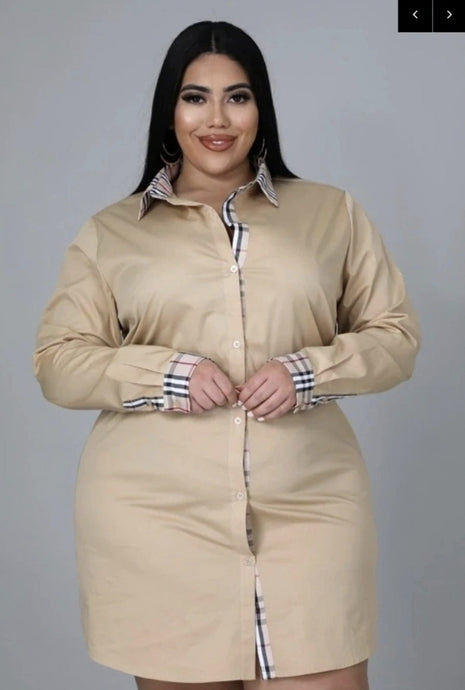 Plussize - Yes, I'm ready to go now button up dress