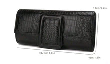 Black buckle clutch