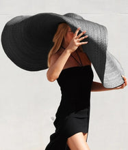 Black - Large Straw Sun & Beach Hat