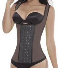 Brown Waist Cincher Vest - w/3 rows of adjustable hooks