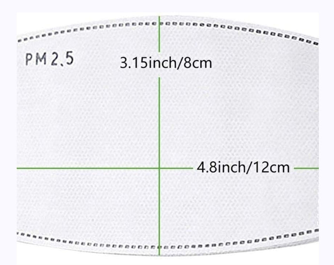 Adult size - Filter replacement - PM 2.5 filter for face mask