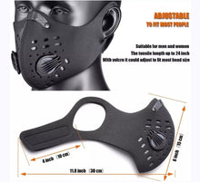 Black - N95 Face mask (Unisex) -  Adult Size Face mask neoprene