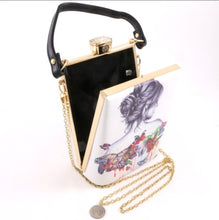 Designer style trendy fashionable uright evening clutch