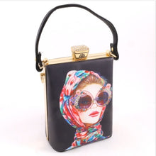 Designer style trendy fashionable uright evening clutch