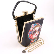 Designer style trendy fashionable uright evening clutch