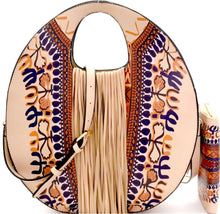 Ethnic fringe handbag