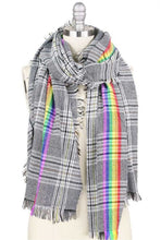 Rainbow accent scarf