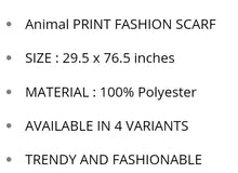 Trendy animal print long scarf