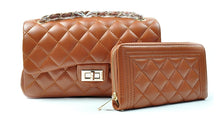 Designer style inspired handbag w/matching wallet set