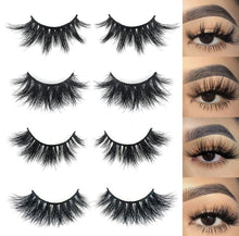 4 Pairs - 25MM - 3D Mink  Eyelashes